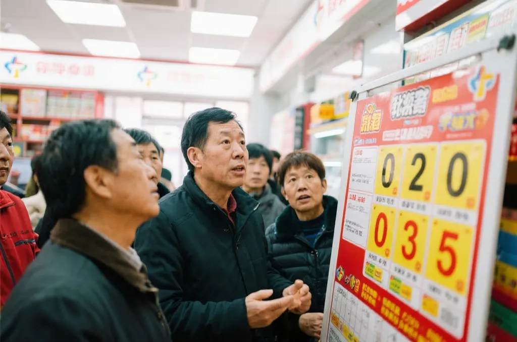 市民在彩票网点讨论开奖结果，气氛热烈而理性